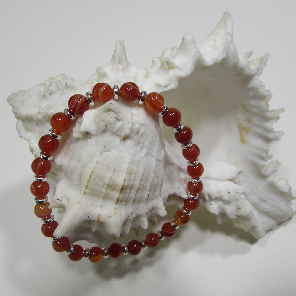 Natural Carnelian Gemstone Bracelet